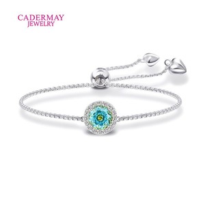 Cadermay Crystal Bracelet 8mm Color Changing Sterling Silver Women's Fashion Jewelry Everyday Wear - Product Image 4