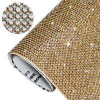 24*40cm feuille de diamant en cristal auto-adhésive en strass pour sac vêtement chaussure artisanat bricolage décoration
