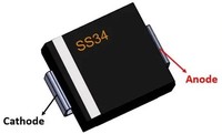 Diode redresseuse à barrière Schottky SS34 SMC DO-214AB CMS 40V 3A à faible perte de puissance, montage en surface, 2 broches, pour onduleur haute fréquence