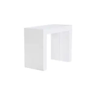 Table à manger pliable en bois de chêne massif, Table avec plateau en verre, extensible, pour salle à manger - Product Image 4