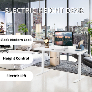 Modern Modular Extendable Convertible Metal Electric Vertical-lift Commercial Office <b>Desk</b> Height Adjustment Ergonomic Design - Product Image 2