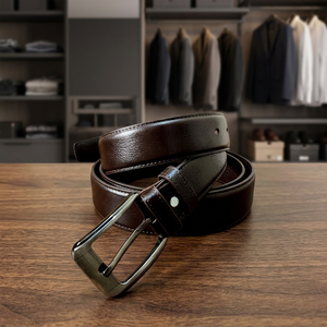 BS INTERNATIONAL Vintage Genuine Leather Men's <b>Belts</b> Real Cow Hide Black Color Waterproof Steel Eco-Friendly Heavy Duty Pin - Product Image 1