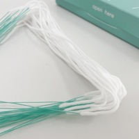 50 pièces de fil dentaire orthodontique pré-coupé 2-en-1 pour appareils dentaires, bridges et implants, pour l'hygiène buccale - Super Floss