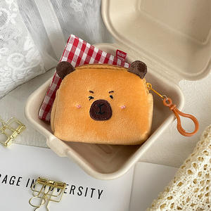 Porte-monnaie en peluche miniature personnalisé, mignon, capybara, <span class=keywords><strong>anime</strong></span>, avec porte-clés, pour enfants, portable, doux, en peluche - Product Image 4