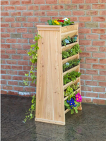 Jardinière Verticale à 3 Niveaux pour Intérieur et Extérieur, Pot de Fleurs en Bois Écologique, Support de Plantes pour la Maison