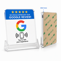 Carte NFC adhésive personnalisable avec impression de logo, puce RFID NTAG213 programmable 13,56 MHz, étanche, pour contrôle d'accès et avis Google