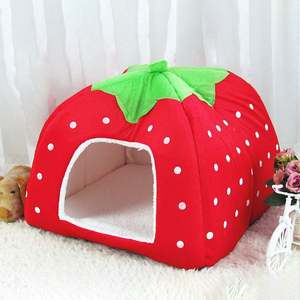 เตียงแมวพับได้แบบใช้ได้สองแบบเตียงสุนัขแมวบ้านให้ความอบอุ่นเต็นท์บ้านแมวน่ารัก - Product Image 2