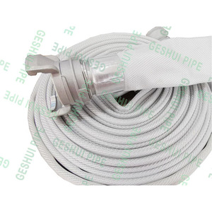 Tuyau d'incendie blanc doublé de PVC, longueur 10m-30m, marque Geshui, flexibilité supérieure pour les opérations de sauvetage d'urgence, résistance à haute pression - Product Image 5