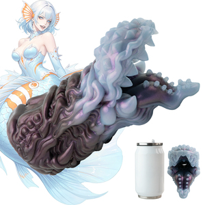Fangsfish Through Channel <b>Masturbator</b> silicone Alien Open-Ended Stroker for Men Flexible Control Sex Pleasure Toy and Easy Rinse - Product Image 1