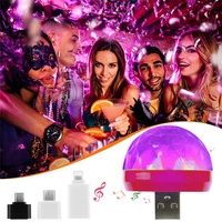 Lumières led disco romantiques, mini usb, 2 pièces, pour fête à la maison, éclairage de boîte de nuit, scène, dj boules
