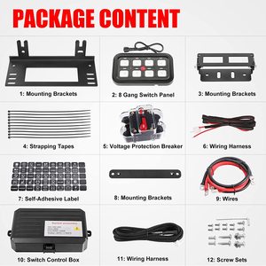 Hộp Bảng Điều Khiển Cảm Ứng LED Có Thể Điều Chỉnh Độ Sáng Tự Động Hệ Thống Rơ Le Điện Tử Hộp Công Tắc Cảm Ứng Xe Hơi Thông Dụng Cho Xe Tải ATV UTV Thuyền Mar - Product Image 4
