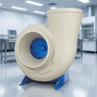Hotte de laboratoire chimique en PE avec ventilation en plastique et souffleur centrifuge électrique industriel AC 220-240V sur pied