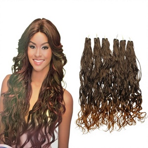 Venta al por mayor de gran volumen: Peluca de seda sintética rizada larga resistente al calor, 24 pulgadas, 300g, seis piezas, LOOSE <span class=keywords><strong>GURL</strong></span> Cross - Product Image 1