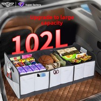 Boîte de rangement en tissu Oxford 600D, grande capacité, format étendu, organisateur de coffre multicolore, pratique, bac de rangement pour voiture, fabriqué en Chine