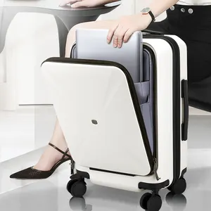 Kadınlar için yeni açık ön bagaj, erkekler için küçük 20 inç iş yatılı arabası, taşınabilir seyahat bavul