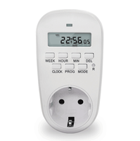 Enchufe con Temporizador Digital, Control de Tiempo Semanal Programable de 7 Días, Enchufe Temporizador de 230V 220V AC