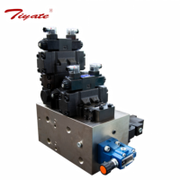 Module de soupape de décharge pilotée avec soupapes sandwich multicouches pour le contrôle de pression, ensemble de collecteur hydraulique