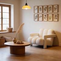 Fauteuil paresseux mobile en velours, siège de salon décontracté créatif, fauteuil léger pour balcon, idéal pour petits appartements