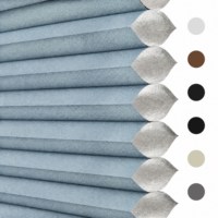 Tissu pour stores alvéolaires occultants en non-tissé Spunlace imperméable, bleu clair, 20 mm, sur mesure