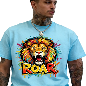 T-<span class=keywords><strong>shirt</strong></span> graphique Tête de <span class=keywords><strong>Lion</strong></span> Rugissant – Art Animalier Féroce du <span class=keywords><strong>Roi</strong></span> des Bêtes Sauvages - Product Image 2