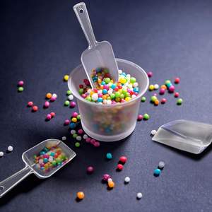 12-Piece Set of <strong>Mini</strong> Clear <strong>Plastic</strong> Silicone Serving <strong>Tongs</strong> Kitchen Utility Scoops for Buffet Candy Dessert and Ice Scoop - Product Image 6