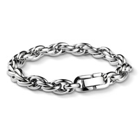 Bracelet en chaîne torsadée épaisse, bijoux tendance hip-hop streetwear faits à la main, cadeau