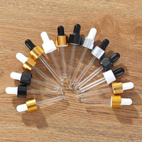 Harga pabrik persegi 10ml 20ml 30ml 50ml 100ml Amber kosong botol parfum kaca Serum Wajah botol kaca dengan tutup penetes karet