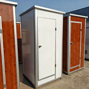 Cabina de ducha moderna Bloque de baño exterior Ducha prefabricada Cuarto de ducha portátil para sitio de construcción - Product Image 3