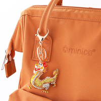 Porte-clés Dragon en Strass, Anneaux Porte-clés Zodiaque pour Sacs, Porte-clés Dragon en Strass Attrayants pour Sacs et Clés