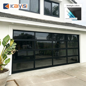 <span class=keywords><strong>Porte</strong></span> <span class=keywords><strong>de</strong></span> <span class=keywords><strong>garage</strong></span> <span class=keywords><strong>sectionnelle</strong></span> moderne à vue panoramique avec panneaux en verre trempé isolés - Product Image 6