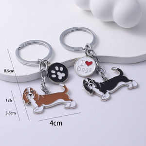 Llaveros de Moda para Amantes de los Perros, de Aleación de Zinc Ligera, Estilo Americano, Mini Colgantes de Cachorros para Bolsos y Ropa, Dachshund, Corgi, Basset Hound - Product Image 5