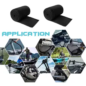 5 Ft Black Neoprene Troll Sleeve Trolling Motor Wire Cover Trolling Motor Cable Organizer Sleeve