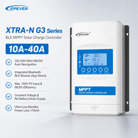Contrôleur solaire MPPT EPEVER XTRA-N G3 Series 10A 20A 30A 40A 12V 24V 48V Auto 150V PV BLE Bluetooth LiFePO4 à faible consommation d'énergie avec écran LCD pour camping-car
