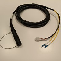 Câble à fibres optiques Socket 3K.93C FUW-2LC-5M avec étanchéité IP67, plage de température -40°C à +80°C pour la diffusion et la photographie