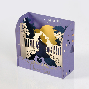 การ์ด3D ป๊อปอัพสำหรับคู่รักของขวัญ3D ความรักแบบกำหนดเองจากผู้จำหน่ายในเวียดนามสำหรับ OEM ODM - Product Image 2