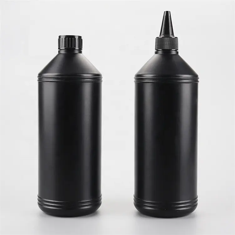 1000ml 1kg Uso Chimica bottiglia di Inchiostro Nero di Plastica HDPE Bottiglia con Tappo