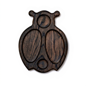Bandeja Redonda de Madera Hecha a Mano, Diseño Moderno, Ecológica, Duradera, Color Marrón Oscuro, con Compartimentos Grabados, para Fiestas - Product Image 1