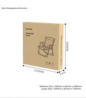 Chaise pliante de camping Kermit en alliage d'aluminium, tissu Oxford épaissi, tabouret d'extérieur pour le camping
