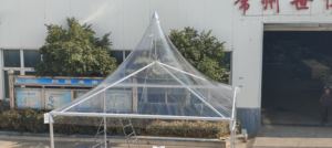 เต็นท์หลังคาทรงเจดีย์แบบกำหนดเอง เต็นท์งานแสดงสินค้าที่ทนทาน เต็นท์ขนาดใหญ่สำหรับจัดงานอีเว้นท์ได้ถึง 100 <span class=keywords><strong>คน</strong></span> (มีตัวเลือกสีขาว/โปร่งใส) - Product Image 2