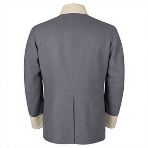 Abrigo de Lana Gris para Hombre, Estilo Confederado, para Reenactment Histórico, Cuello Alto, Cierre de un Solo Botón - Product Image 4