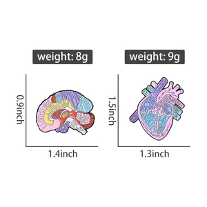 Dán nhãn não tim giải phẫu men chân cơ quan con người mô hình y tế trâm cài huy hiệu ve áo đồ trang sức quà tặng cho sinh viên y khoa người bạn - Product Image 6