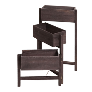 Étagères à plantes en bois durables et écologiques, pliables, de style contemporain, avec un design traditionnel pour l'affichage des plantes de jardin - Product Image 3