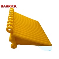 Banda Transportadora de Cadena de Plástico de 800 mm, Placa Plana con Protección, Banda Modular con Deflector Lateral, Banda de Malla para Uso Industrial con Deflector a Juego