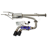 Système d'échappement HKS Hilux Revo AN110 2.4L 2GD/2.8L 1GD-FTV Turbo, silencieux latéral central double avec embout en fibre de carbone poli miroir