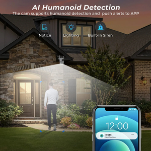 Icsee 6MP 9mp mới ngoài trời ống kính kép máy ảnh Wifi giám sát chuyển động của con người theo dõi PTZ 4k mạng không dây Camera An Ninh - Product Image 5