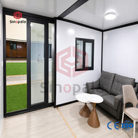 Maison de luxe extensible de 20 pieds en conteneur d'acier, 2 chambres, solutions pour appartement, maison ou bureau à vendre