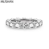 Bague de luxe MuShan en argent sterling 925 avec moissanite VVS, magnifique bague plaquée or 18 carats pour sœur, bijoux fins brevetés MST
