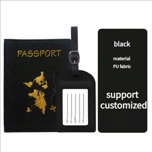 Custom LOGO RFID Blocking <b>Passport</b> Holder Travel <b>Wallet</b> PU Leather Boarding <b>Passport</b> Bag&luggage Tag Set - Product Image 6