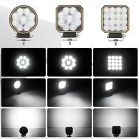 Projecteur de travail LED 4 pouces 48W 9-80V DC à faisceau large carré, 16 puces LED pour tracteur, camion, chariot élévateur, excavatrice, VTT, SUV