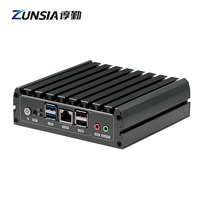 Mini PC Servidor 2LAN con Procesador Apollo Lake J1900/J1800/J3455 de Cuatro Núcleos, 2GB de RAM y Puerto RS232, Compatible con Win10 y Linux